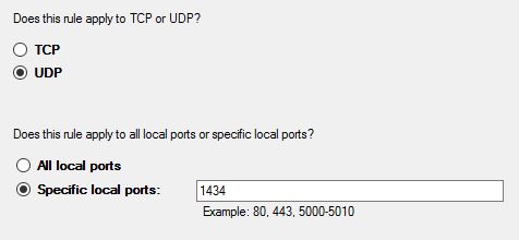 Port Type UDP